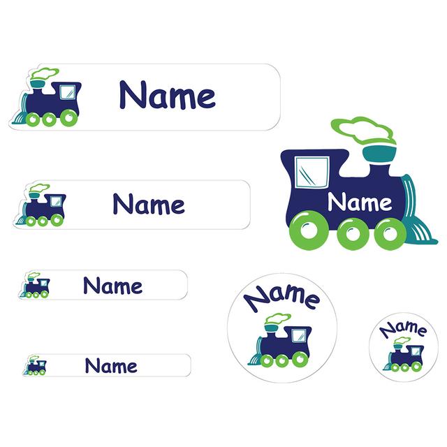 Mylabels - Personalized Shoe Labels - Train Engine - Pack of 12