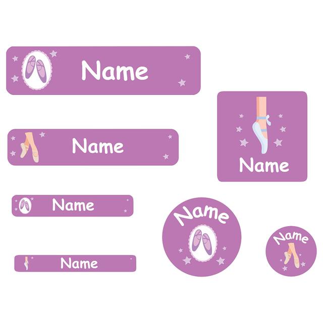 Mylabels - Personalized Shoe Labels - Ballet - Pack of 12