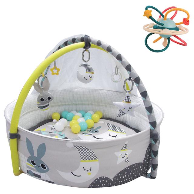 Moon - A Good Night Pool Playmat w/ Mosquito Net & Teether Rattle Soft Ball