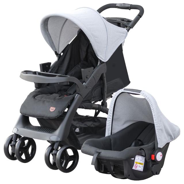 Moon - Aria Baby Stroller 2-in-1 Travel System - Light Grey