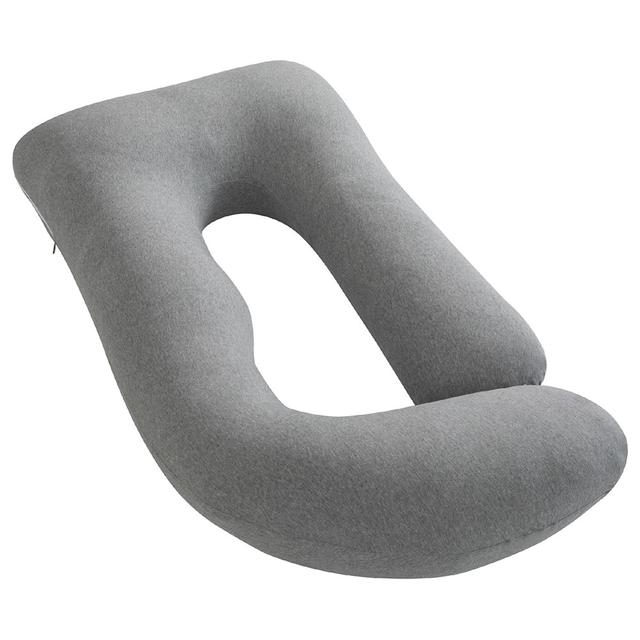 Moon - Organic U Shaped Contour Maternity Pillow - Light Grey