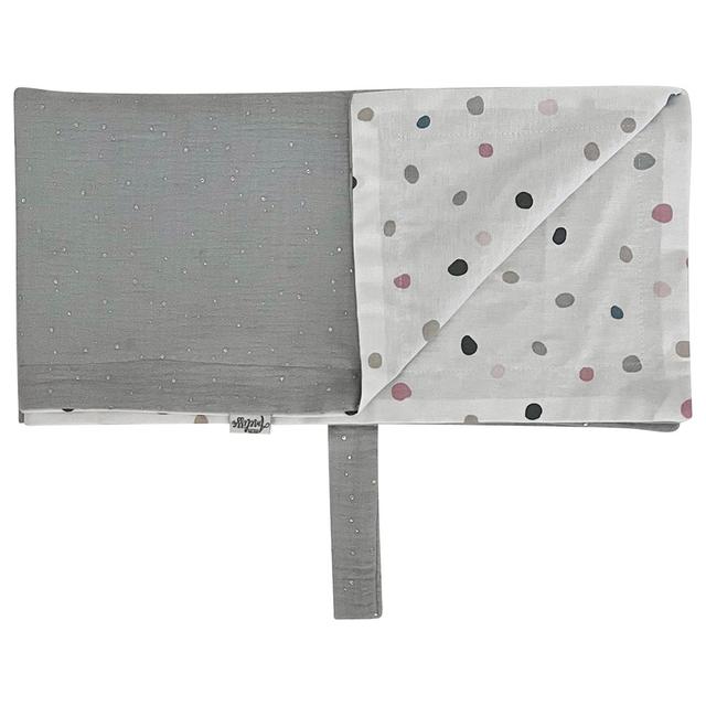 Mon.Amelissa - Personalised Cotton Blanket With Hanger - Dusty Blue - 70x70cm