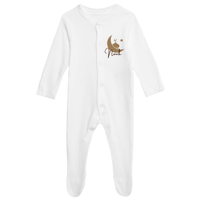 Mon.Amelissa - Personalised Ramadan Moon Stars Cotton Overall - Gold Beige