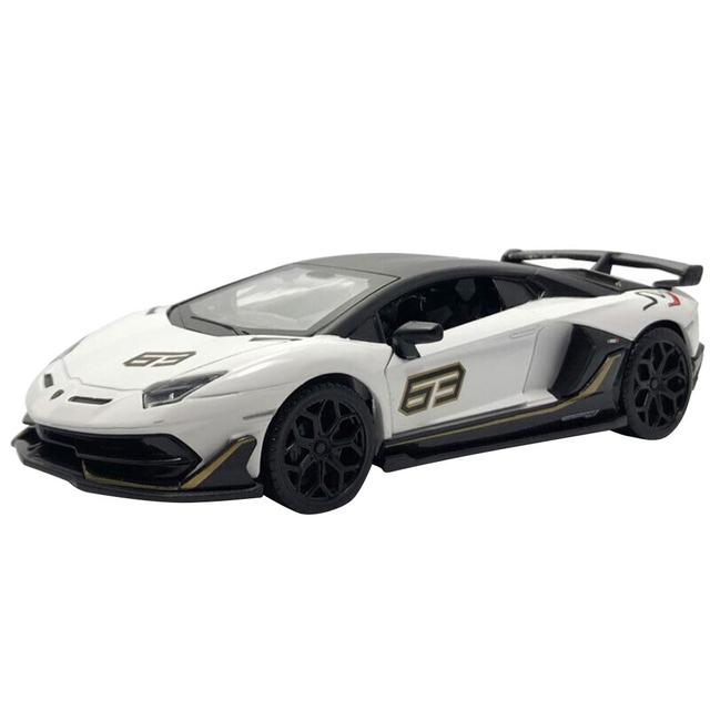 Msz - 1/32 Lamborghini Aventador Svj Car Die-Cast Replica - White