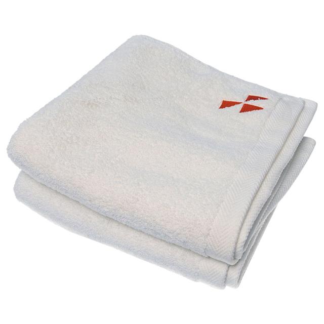 Aiida - Trillium Egyptian Bath Hand Towel Set - White/Beige - Pack of 2