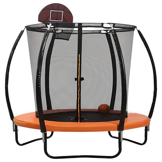 Myts - Trampoline w/ Basket Ball Hoop - Orange - 6ft