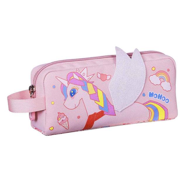 Nohoo - Unicorn Pencil Bag - Pink - 8.4-Inch