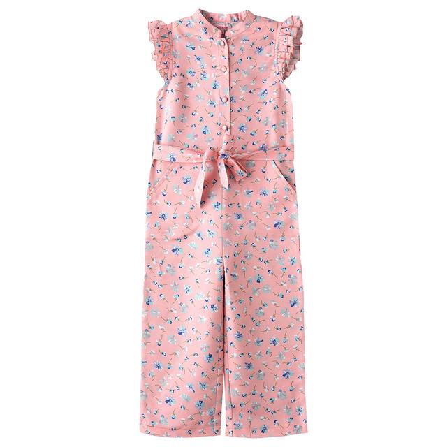 Jelliene - Sunshine Twirls Playful Girl's Floral Jumpsuit