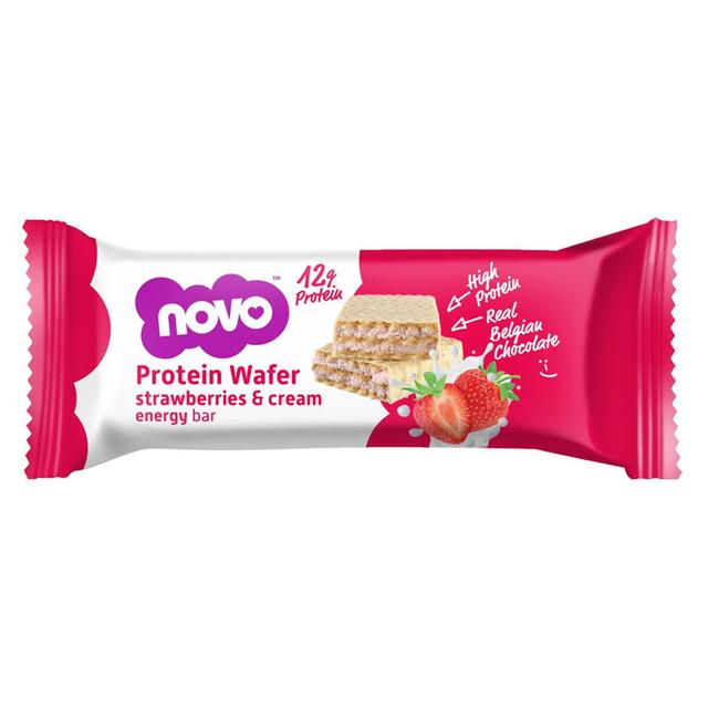 Novo - Protein Wafer Strawberries & Cream Energy Bar - 40g