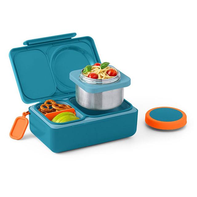 OmieBox - OmieLife Up Bento Box With Thermos And Ice Pack - Teal Green