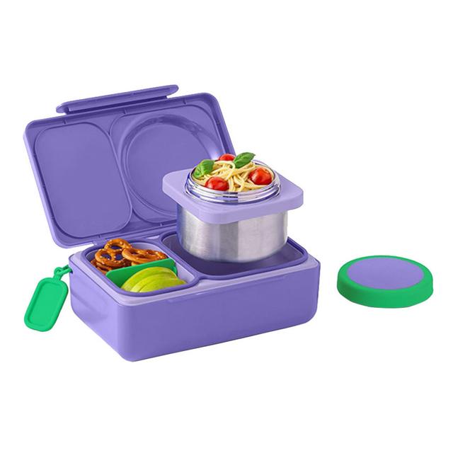 OmieBox - OmieLife Up Bento Box With Thermos And Ice Pack - Galaxy Purple