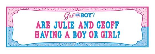 Girl Or Boy? Personalized Giant Sign Banner