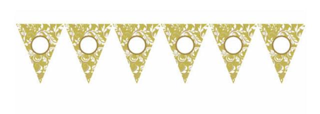 Gold Personalized Pennant Banner