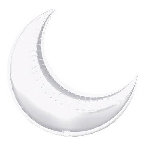 Silver Crescent Super Shape Balloon 26in