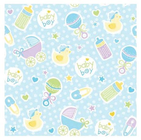 Baby Boy Blue Jumbo Gift Wrap