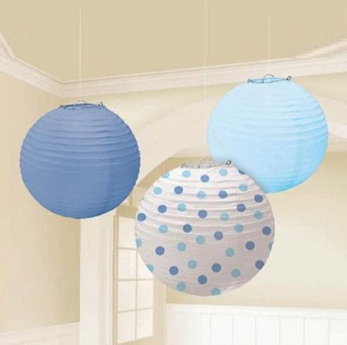 Baby Boy Printed Round Paper Lanterns