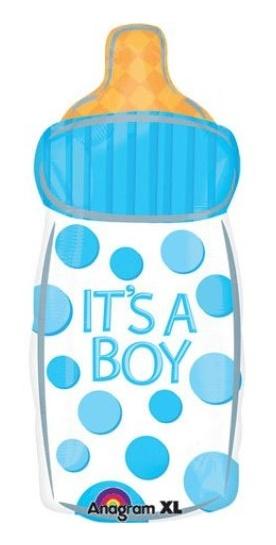 It's A Boy Baby Bottle Foil Balloon