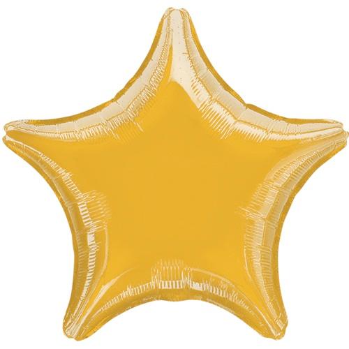 Metallic Gold Star Foil Balloon 19in