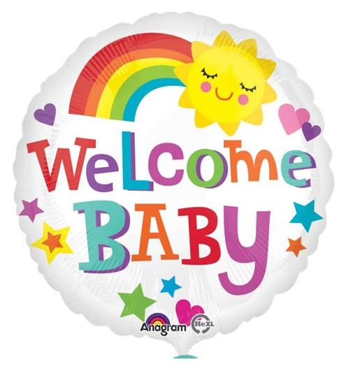 Welcome Baby Bright And Bold Foil Balloon