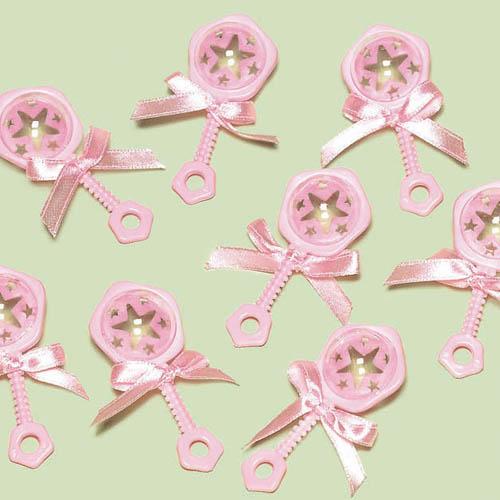 Pink Baby Rattle Favors