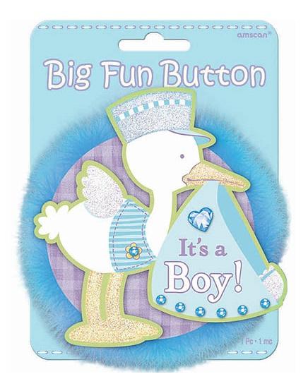 It's A Boy Big Fun Button