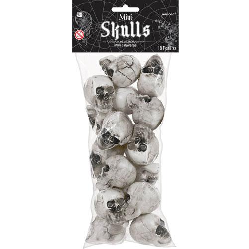 Mini Plastic Skulls Favor (18pcs)