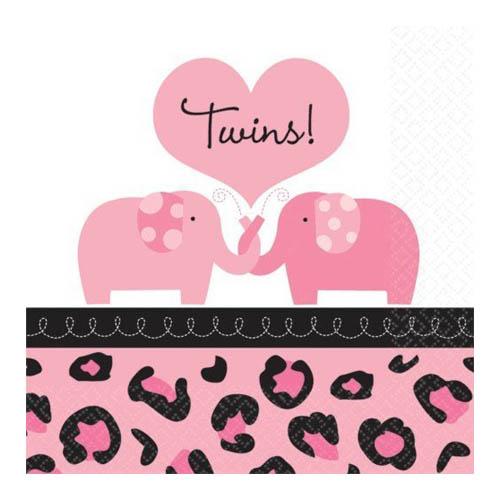 Twins 1 Sweet Safari Girl Beverage Tissues