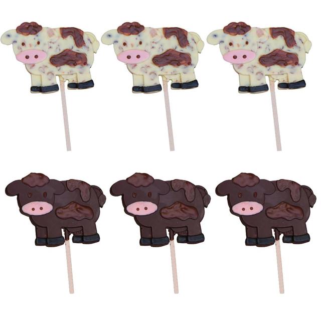 Co Chocolat - Personalised Handpainted Chocolate Cow Lolly - 3pcs