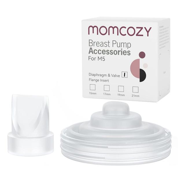 Momcozy - Duckbill Valve And Diaphragm Only For M5 Breast Pump - White