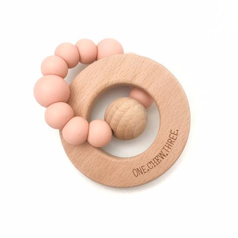 One.Chew.Three - Solar Teether - Peach