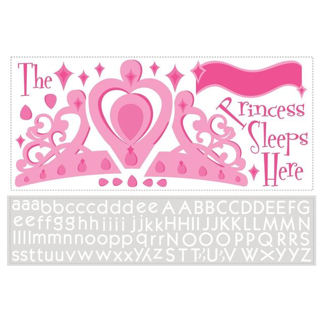 RoomMates The Princess Sleeps Here Giant Wall Decal with Alphabet