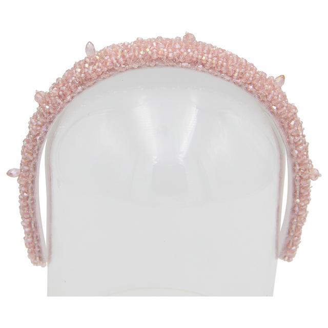 D' Daniela - Girls Monalisa Headband - Baby Pink Stones