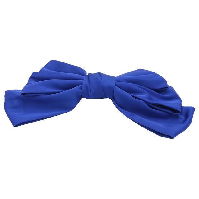 D' Daniela - Large Hair Barrete Bow Hair Clip - Royal Blue