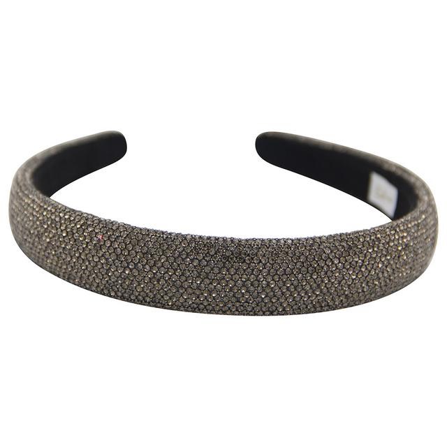 D' Daniela - Girls Emelly Headband - Dark Grey Glittery