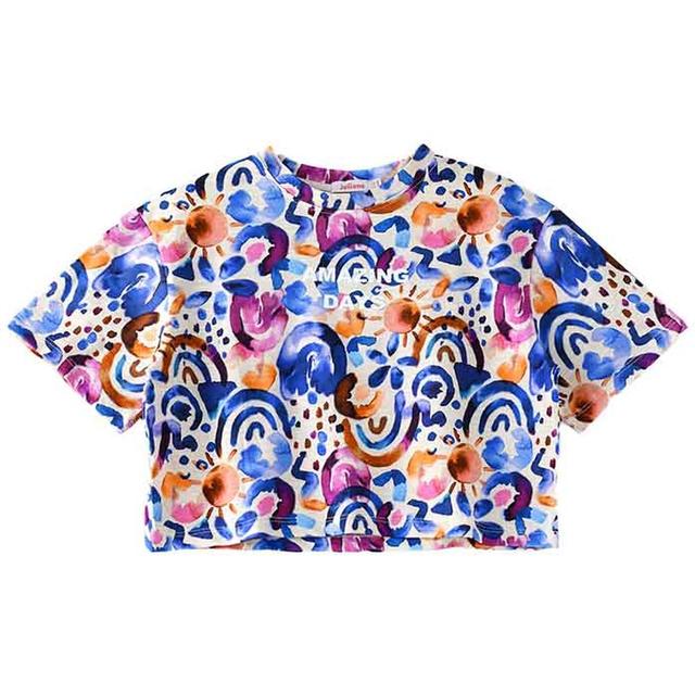 Jelliene - Girl's Floral Printed T-Shirt_8-9Y