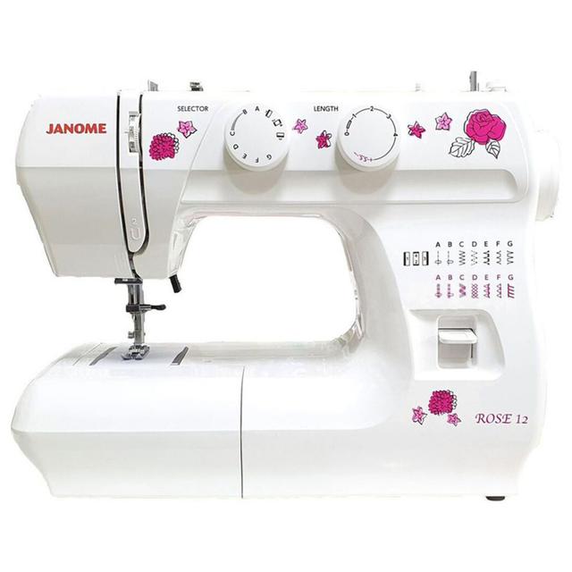 Janome - Rose 12LE Portable Sewing Machine - White