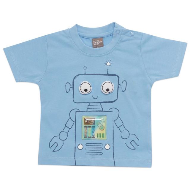 Little Kangaroos - Baby Boy Half Sleeves Round Neck T-Shirt - Blue