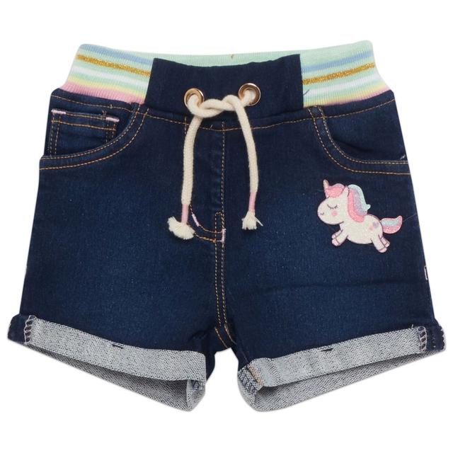 Little Kangaroos - Girl Denim Shorts - Dark Blue