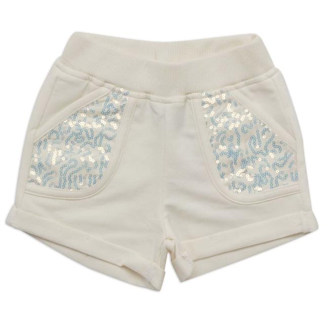 Little Kangaroos - Girl Knitted Shorts w/ Pockets - Off White