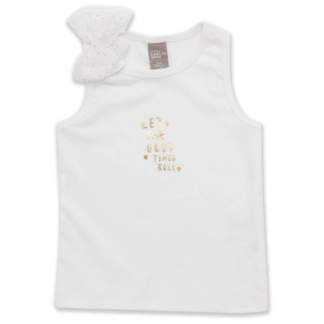 Little Kangaroos - Girl Sleeveless T-Shirt - White