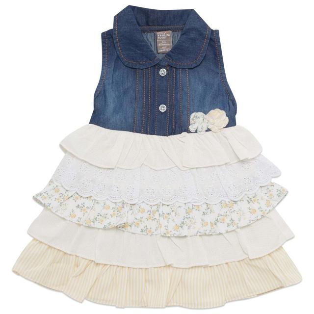 Little Kangaroos - Baby Girl Denim Dress - Dark Blue