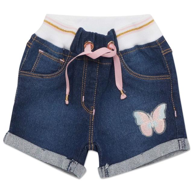 Little Kangaroos - Baby Girl Denim Shorts - Blue