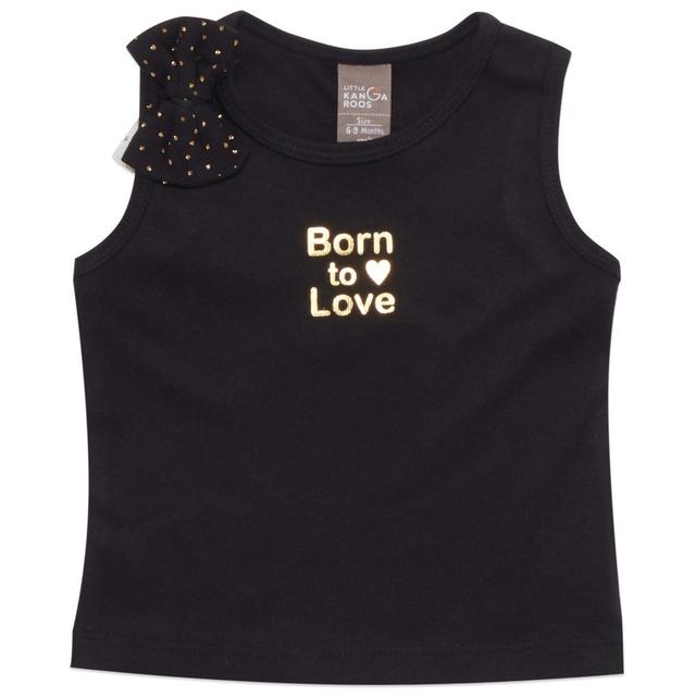 Little Kangaroos - Baby Girl Sleeveless T-Shirt - Black