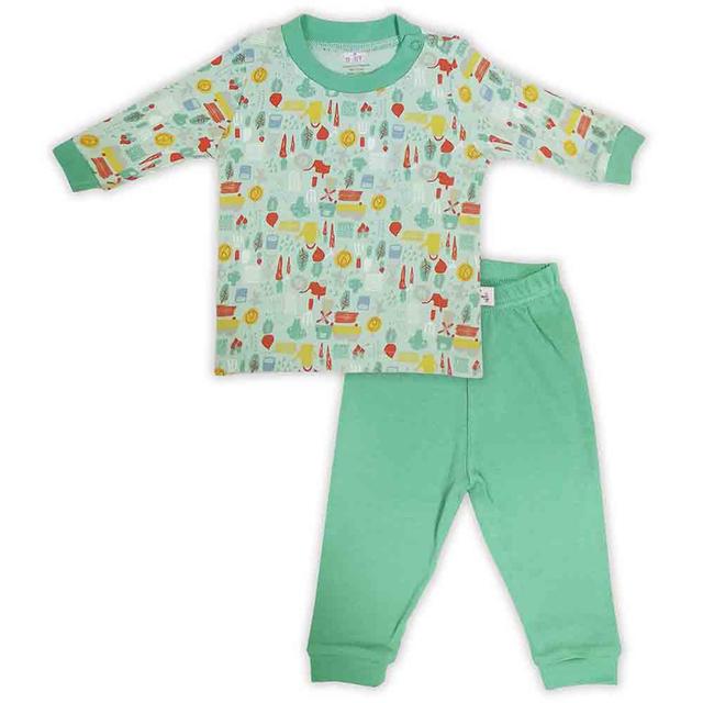 Smart Baby - 2pc-Set - Baby Boy Printed T-Shirt And Pajama Suit