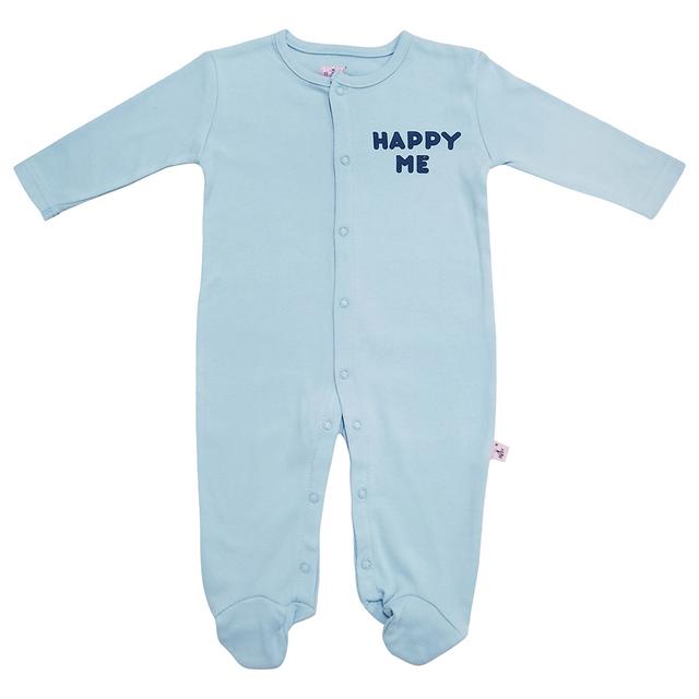 Smart Baby - Baby Boy Footed Sleepsuit - Light Blue