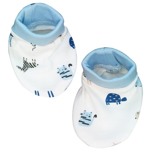 Smart Baby - Baby Boy Printed Booties - White