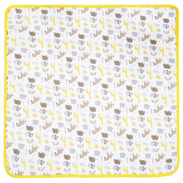 Smart Baby - Baby Boy Hooded Blanket - Mustard/White