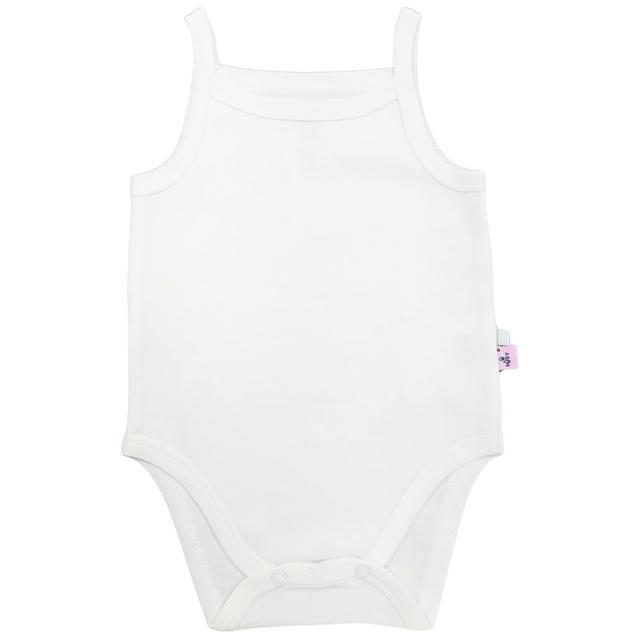 Smart Baby - Sleeveless Organic Cotton Bodysuit - White