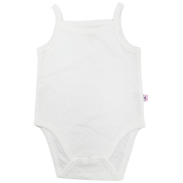 Smart Baby - Girl Sleeveless Bodysuit - White