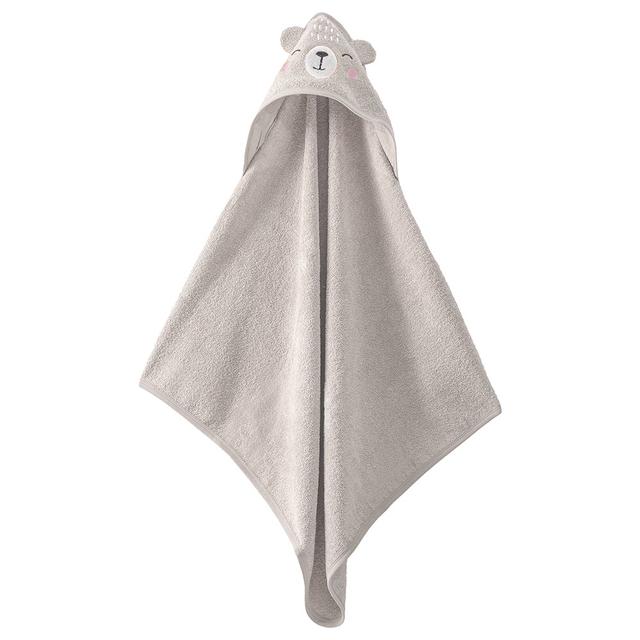 Bebetto - Bear Print Hooded Towel - Beige